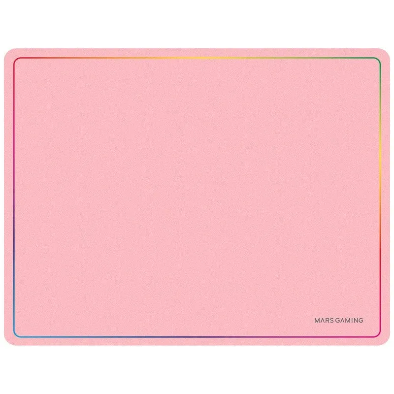 Marsgaming Mmp124 Tappetino da gaming 360x260mm Design arcobaleno Gomma naturale e nanotessuto rosa