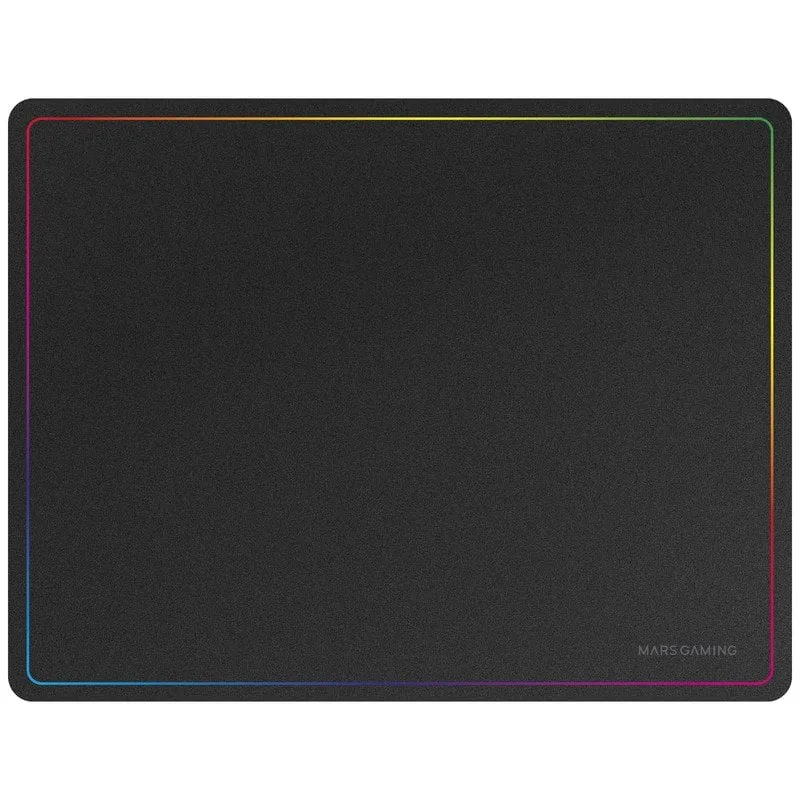 Tappetino da gaming Marsgaming Mmp124 360x260mm Design arcobaleno Gomma naturale e nanotessuto Nero