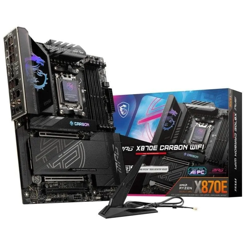 Schede Madri MSI MPG X870E CARBON WIFI X870E AM5 DDR5 ATX Wi-Fi 7 PCIe 5.0 RGB