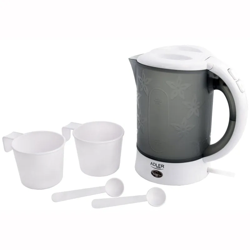 Bollitore elettrico da viaggio Adler Ad1268 0,6 L senza Bpa, spegnimento automatico, resistenza Acer