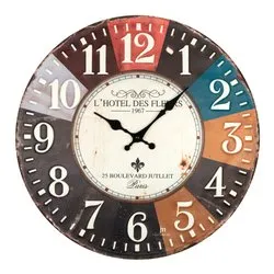 Orologio da parete (40cm) Hotel des Fleurs JUSTAMINUTE Multicolor 21555