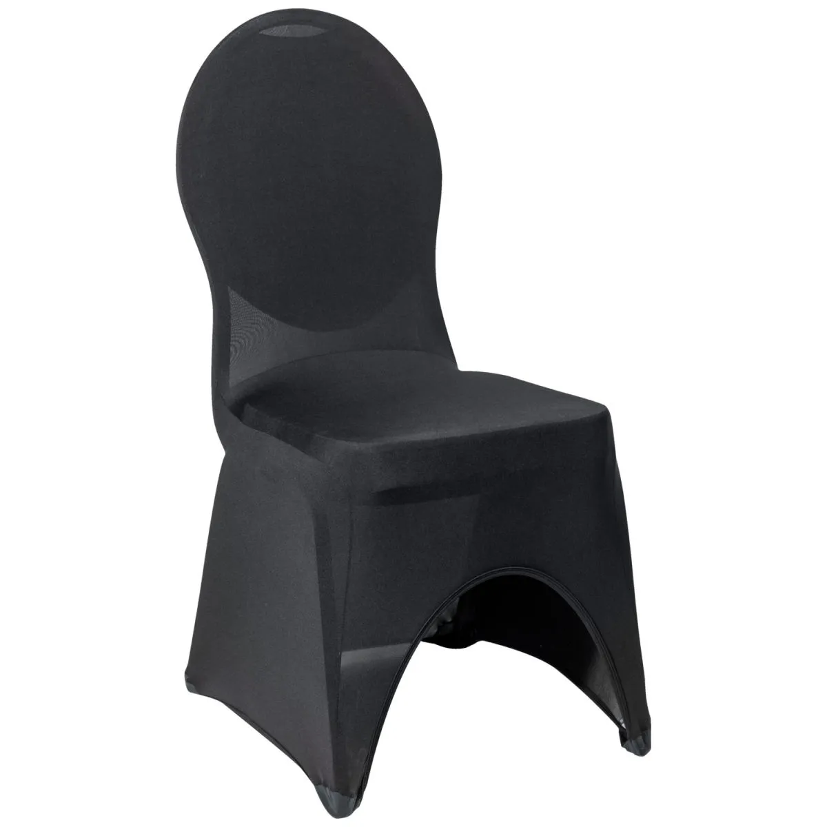 PULSIVA Coprisedia elasticizzato Bankett con spacco; 40x44x95 cm (LxLxH); nero