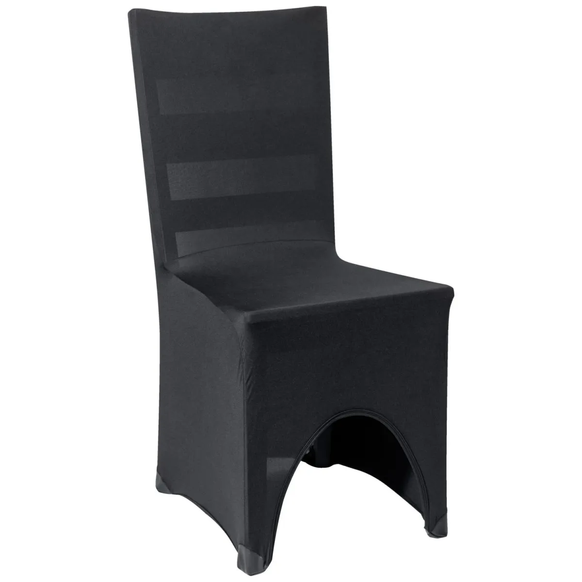 PULSIVA Coprisedia elasticizzato Bankett con spacco; 45x43x97 cm (LxLxH); nero