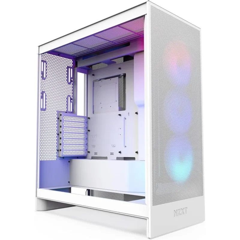 Custodia mid-tower NZXT H7 Flow RGB (2024) - Tutto bianco