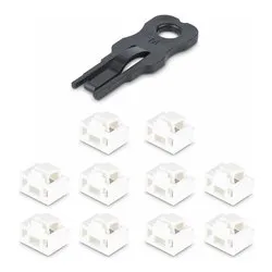 Antipolvere SFP Blocco per porte rj45 10 pezzi Black e White RJ45LOCKANDKEY