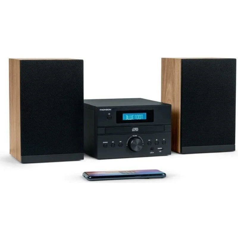Microcatena Thomson MIC123BT 10W RMS Bluetooth Radio CD USB Nero
