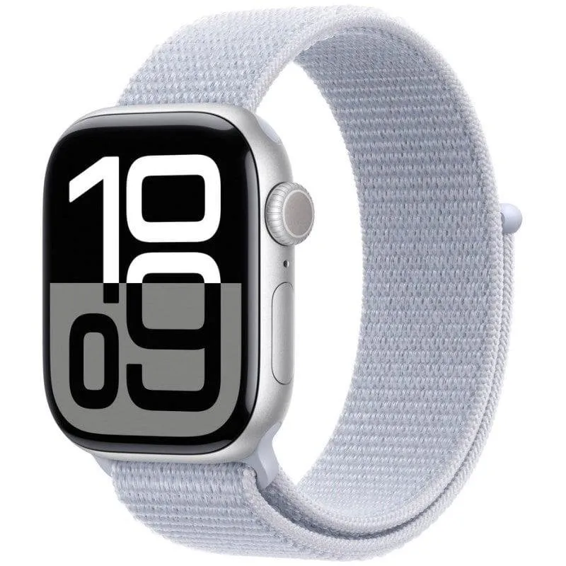 Apple Watch Series 10 GPS + Cellular 42mm OLED Alluminio Argento Loop Sport Blu Taglia Unica Resistenza Acqua 50m IP6X