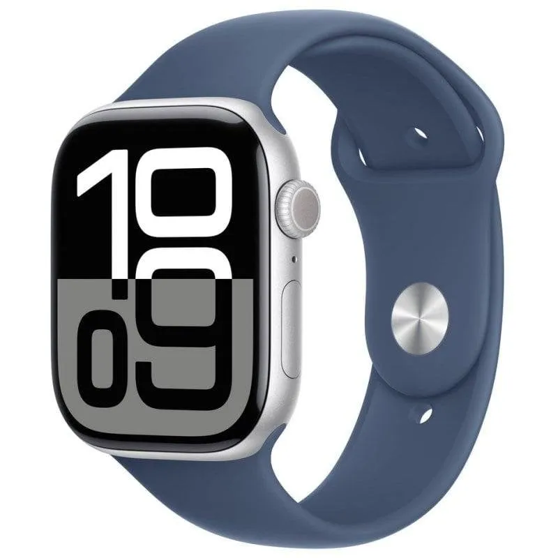 Apple Watch Series 10 GPS Cellular 46mm OLED Argento Cinturino Blu S/M IP6X 50m Pulsazioni