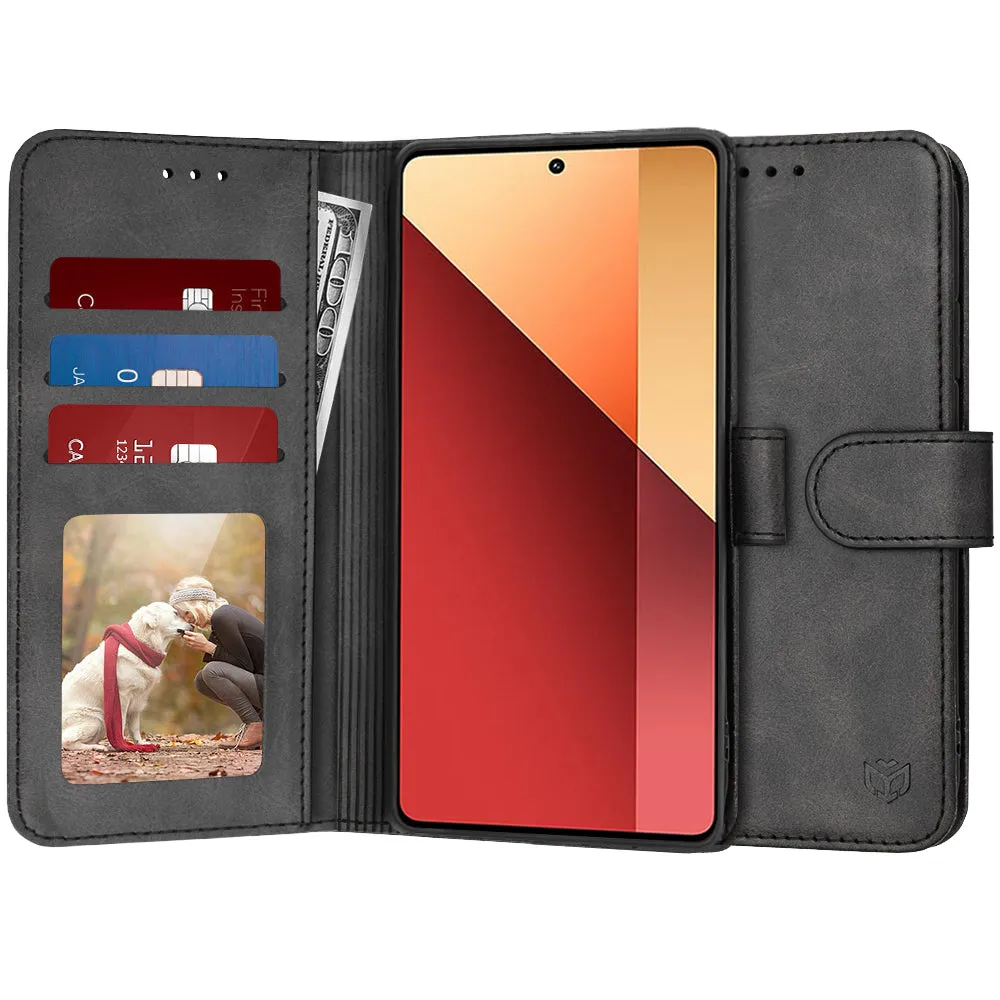Custodia per Xiaomi Redmi Note 13 Pro 4G / Poco M6 Pro 4G, Techsuit, Diary Book, Nera