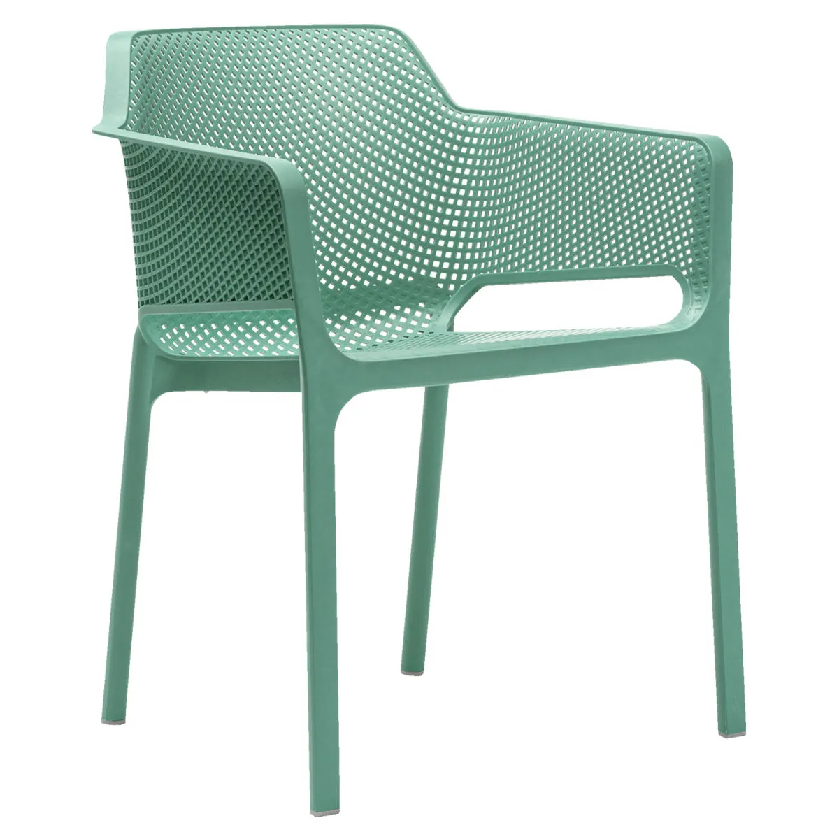 4x Nardi Sedia Net con braccioli; 60.5x58.5x80 cm (LxPxH); menta; 4 pz. / Pacco