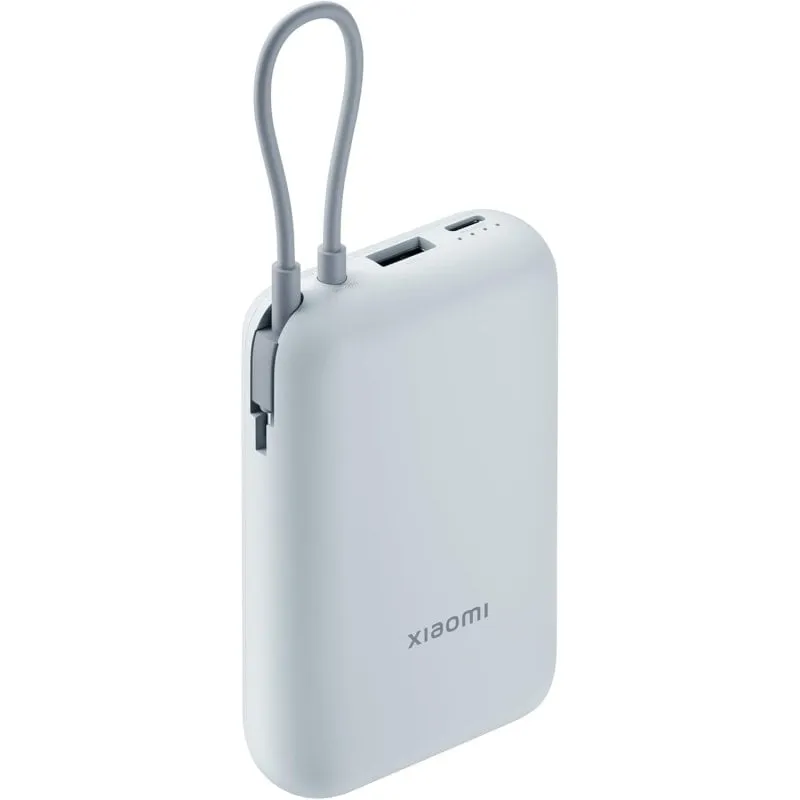 Cavo integrato Xiaomi Powerbank 10000mAh Blu ghiaccio