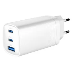 Alimentatore universale USB Type-A, USB Type-C GaN White 65W TA UC PDQC65 01 W