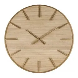 Orologio da parete (60x4,5cm) KYLIAN Naturale e Oro 0182479