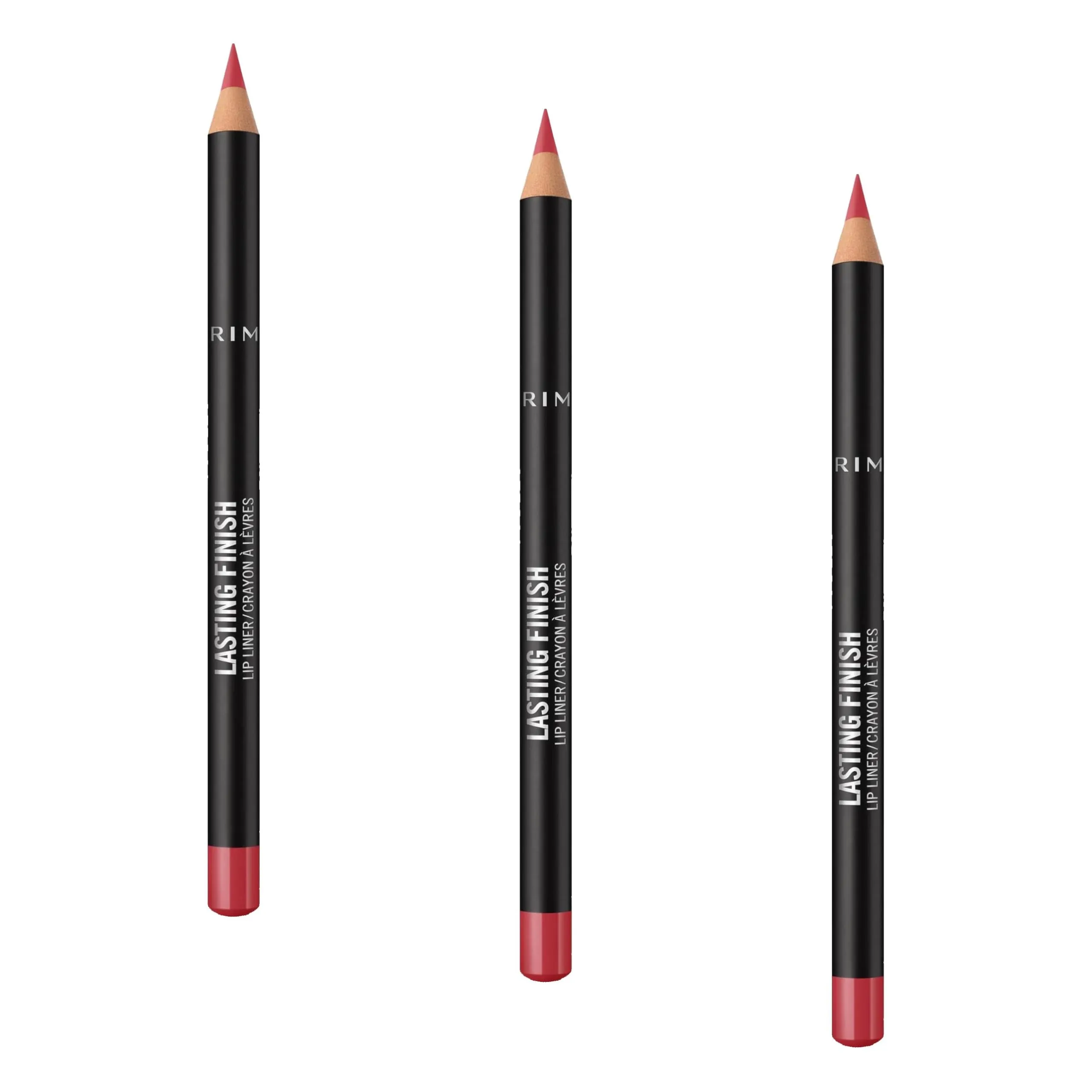 Rimmel London Lasting Finish Matita Labbra, Lunga Durata e Colore Intenso, 195 Sunset Pink, 1.2 g (Confezione da 3)