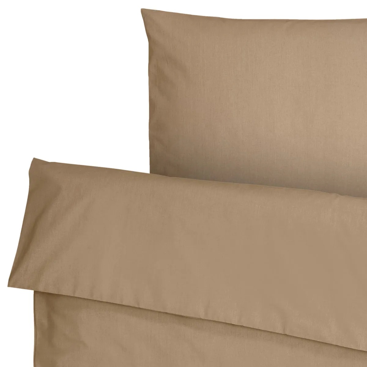 ERWIN M. Set copripiumino e federa Siena chiusura a busta; 135x200 cm (LxL), 80x80 cm (LxL); tortora