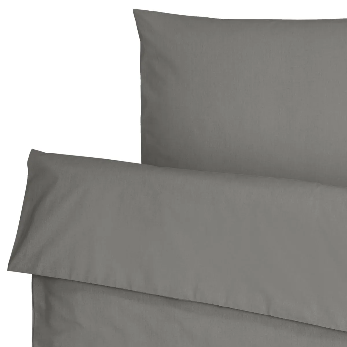 ERWIN M. Set copripiumino e federa Siena chiusura a busta; 140x200 cm (LxL), 70x90 cm (LxL); grigio