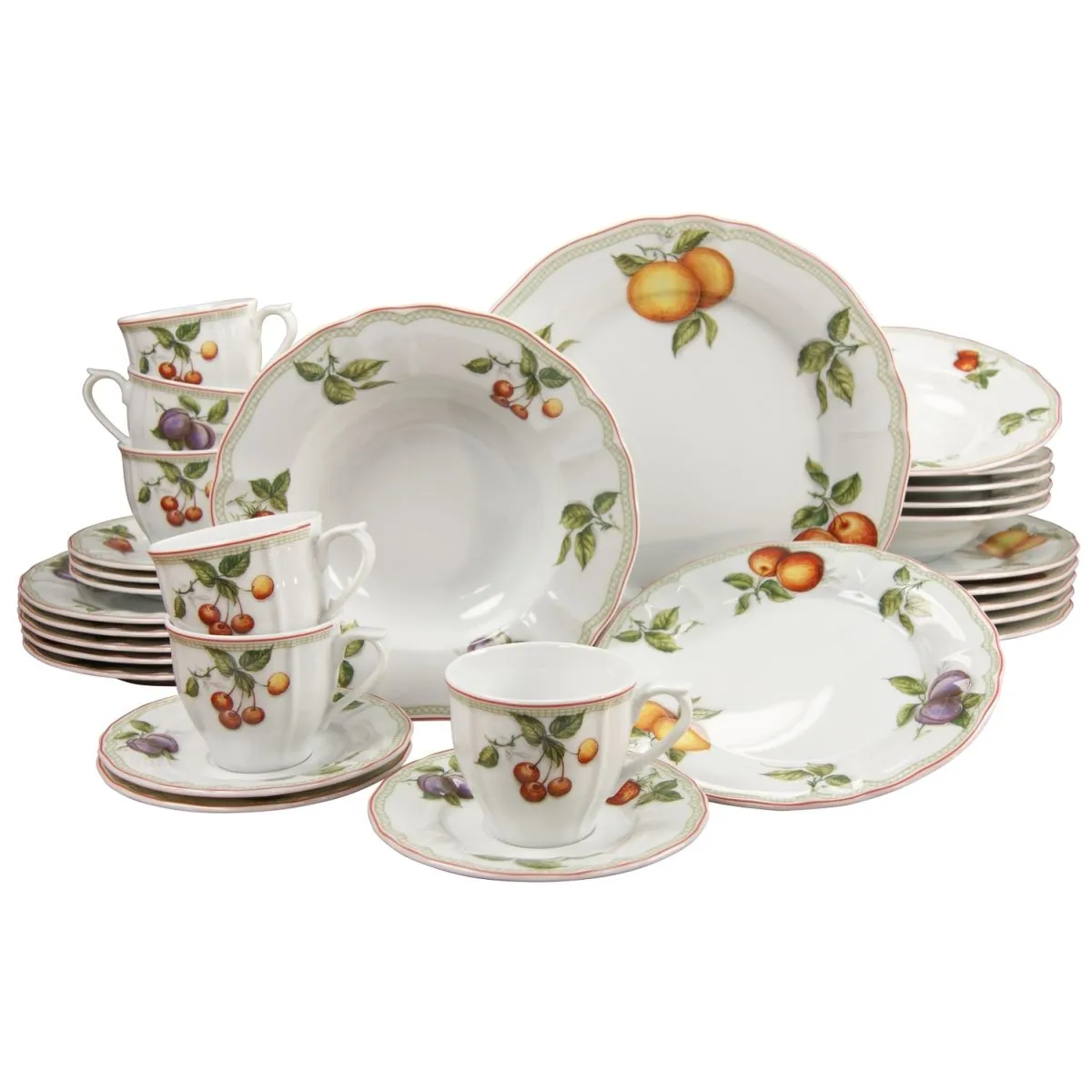 creaTable Flora Orchard - Servizio da tavola da 30 pezzi; multicolore