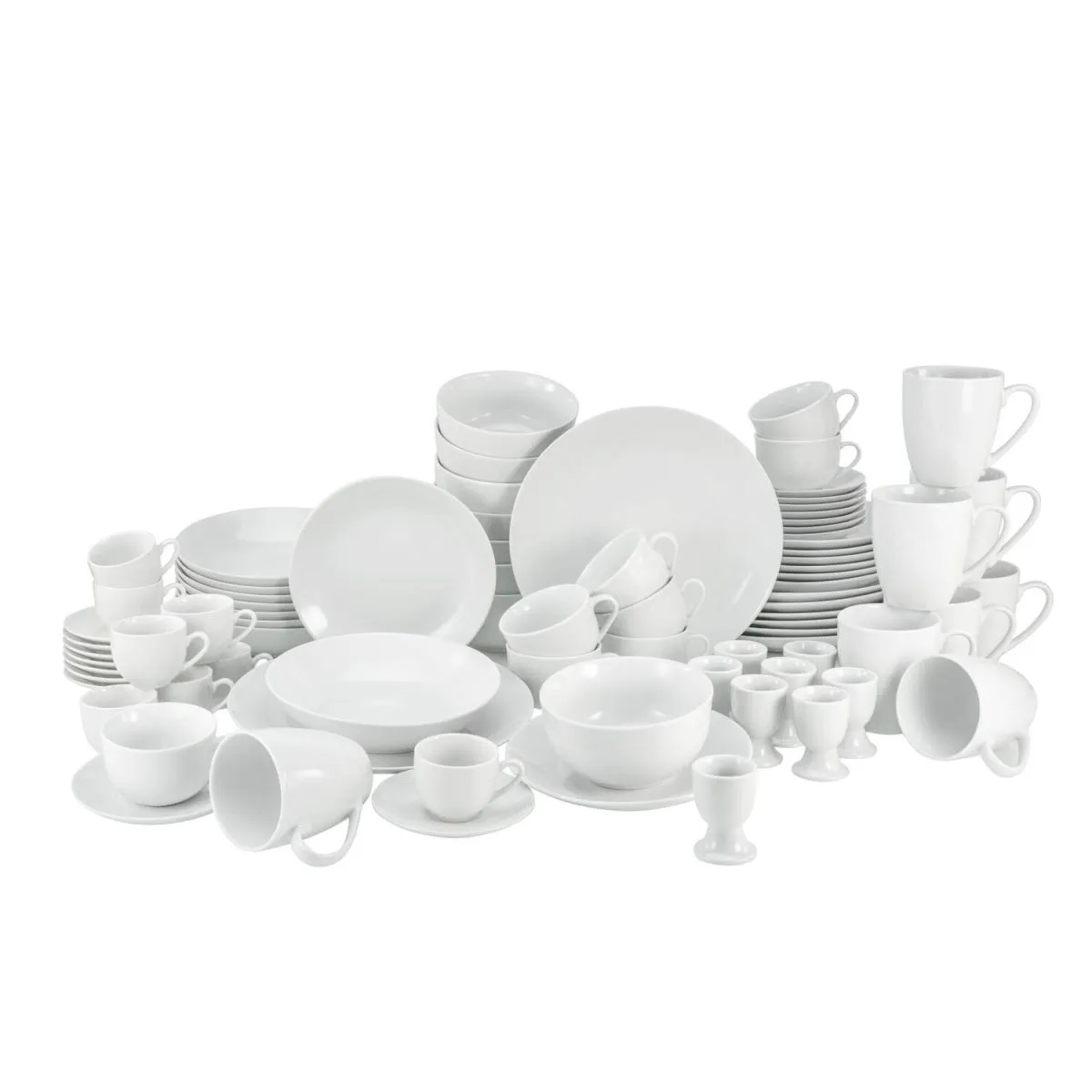 creaTable LUNA bianco - Servizio combinato 80 pezzi; bianco