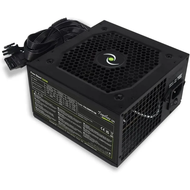 Alimentatore Tecnoware Atx 500, Ventola Silent, 2xsata, 1x24 Poli, 1x 4+4 Poli, 2xmolex