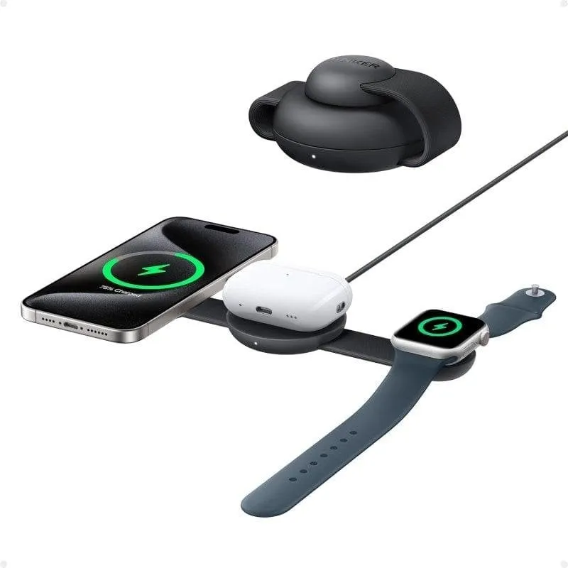 Stazione di Ricarica Wireless 3 in 1 Anker MagGo Qi2 15W