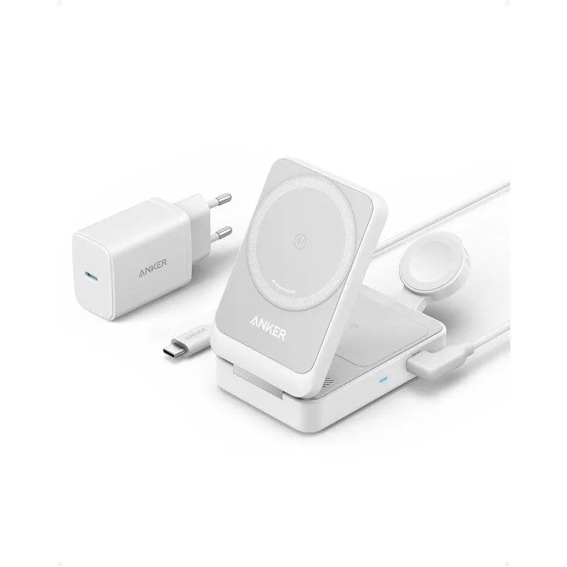 Caricatore Wireless Anker MagGo 3 in 1 Qi2 15 W