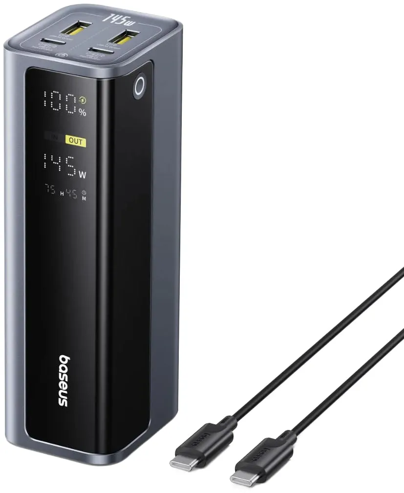 Batteria Esterna Baseus EnerGeek GP12, 20800mAh, 145W, QC + PD, 2 x USB-A - 2 x USB-C, Grigio P10082109813-00