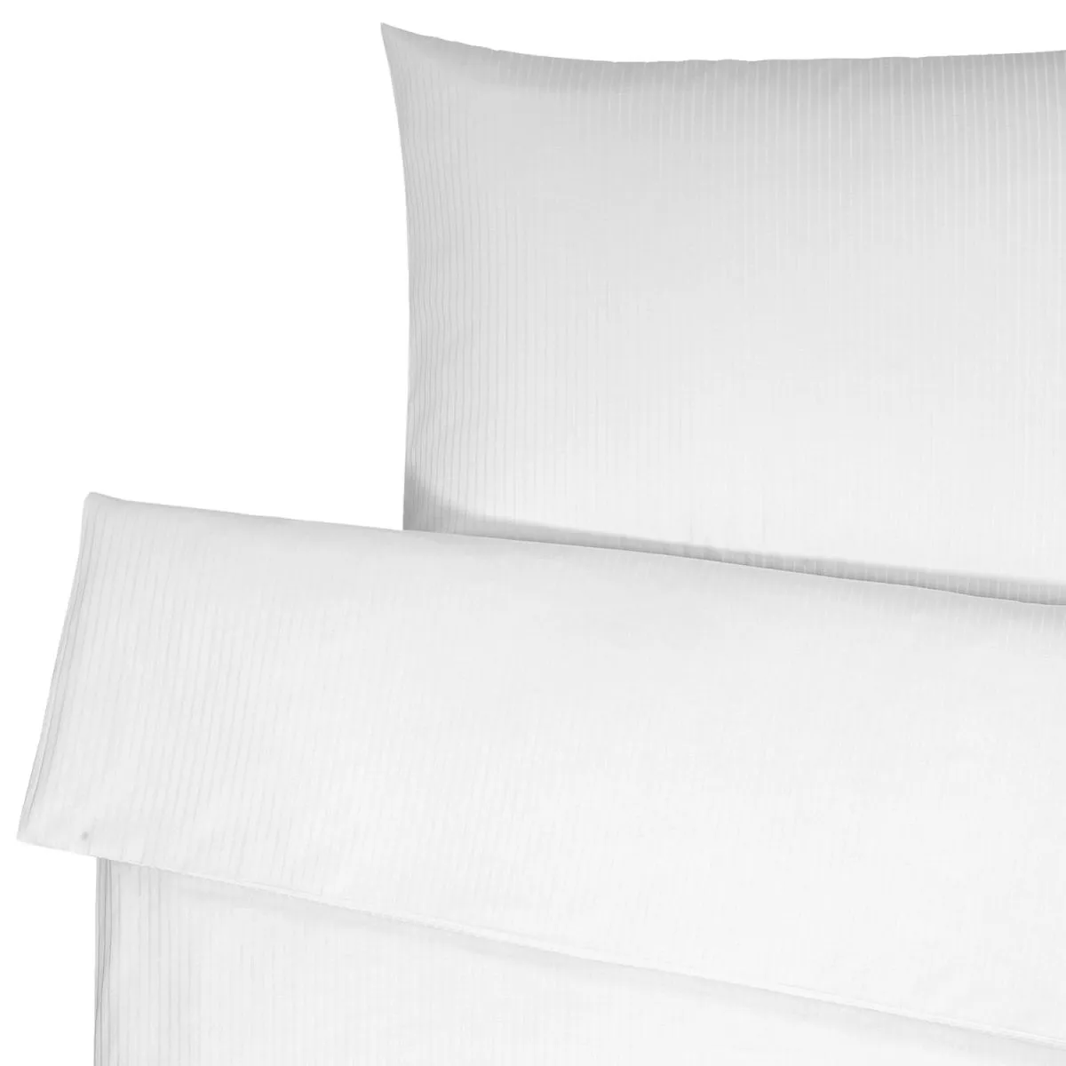 ERWIN M. Set copripiumino e federa Venezia 8 mm chiusura a busta; 135x200 cm (LxL), 80x80 cm (LxL); bianco