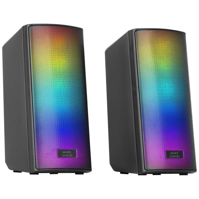 Mars Gaming MSRGB2 Altoparlanti Bluetooth 5.3 compatti RGB DSP anteriori 15 W Nero