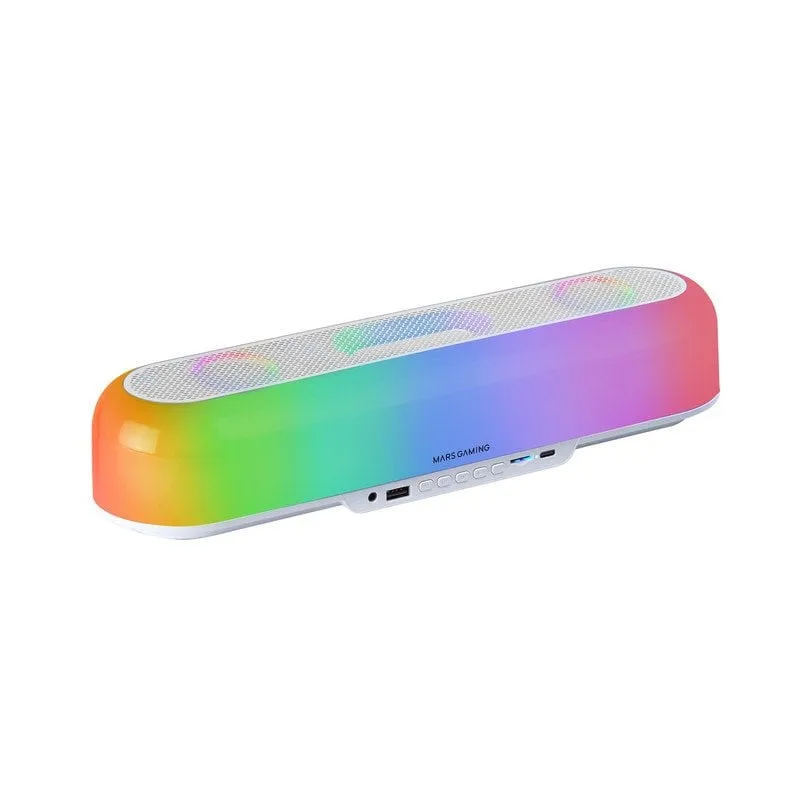 Mars Gaming MSB-ORB Altoparlante portatile + Soundbar Bluetooth RGB 5.3 360º 20W Bianco