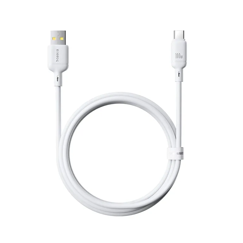 Cavo Dati e Ricarica USB-A - USB-C Baseus Silky, 100W, 1m, Bianco P10377703213-00