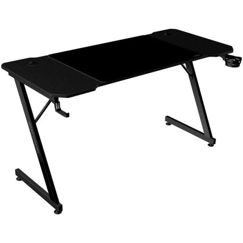 Mars Gaming MGD-X140 Tavolo ergonomico Tappetino XXL per cuffie e portabevande 140x60 cm Nero