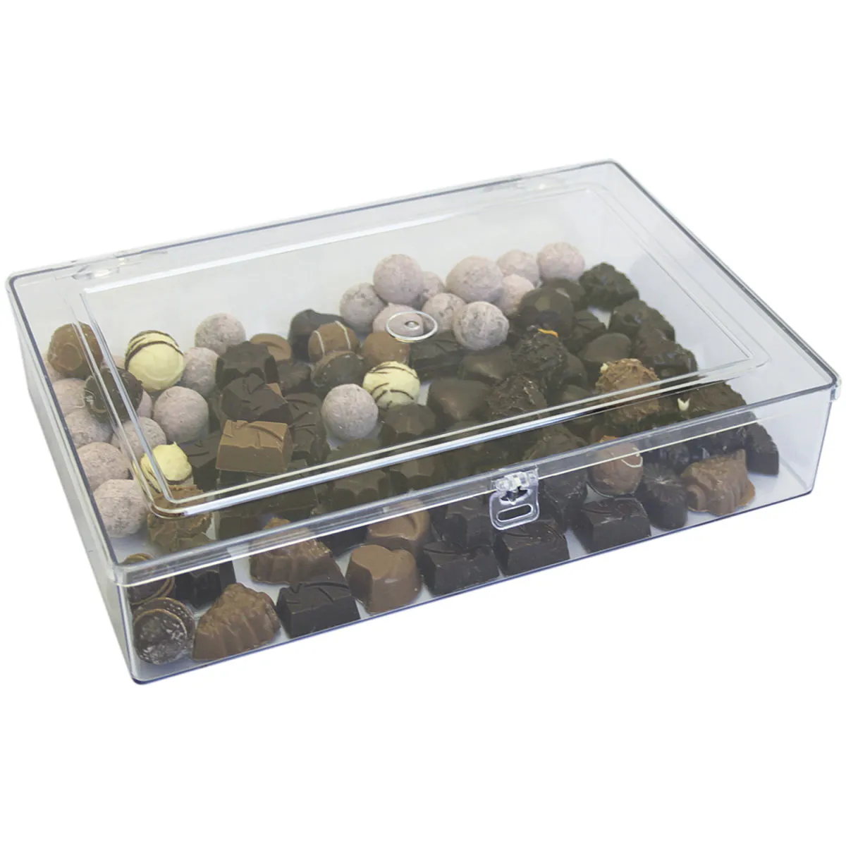 Schneider Barattolo per cioccolatini in polistirolo; 5000 ml, 33.5x22.5x7.3 cm (LxLxH); trasparente