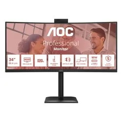 Monitor 34" ( LED 3440x1440 UWQHD 120Hz ) PROFESSIONAL Curvo Black CU34E4CW