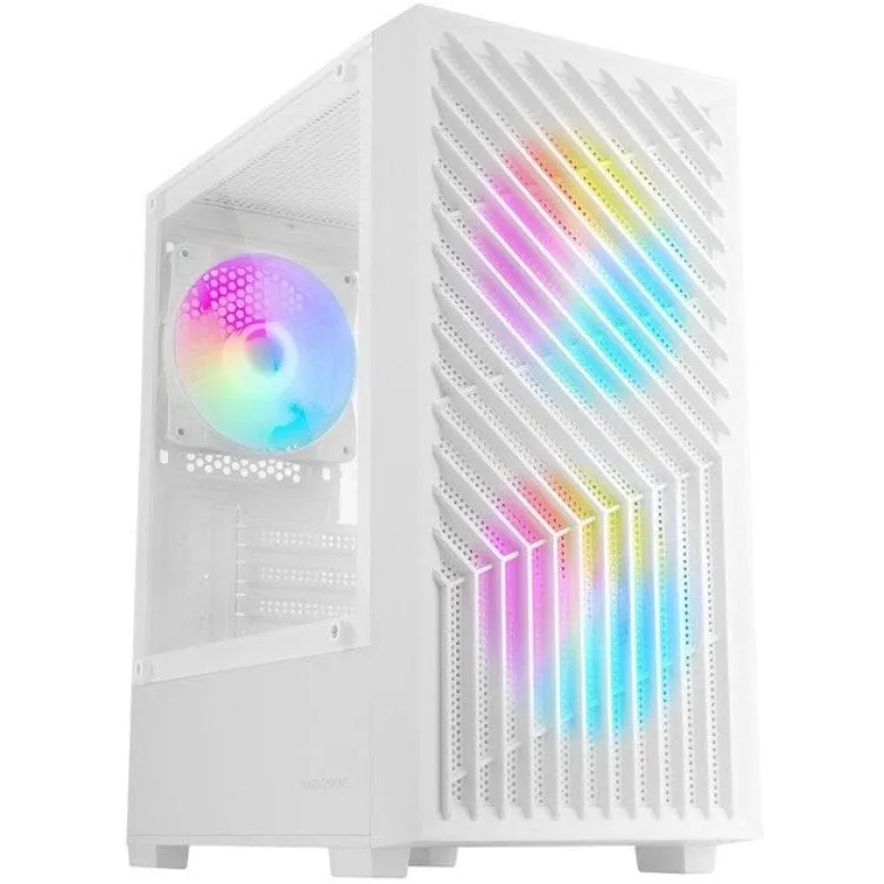 Mars Gaming MC-Vortex Micro ATX Custodia da gioco in vetro temperato 3 ventole FRGB 12 cm Bianco