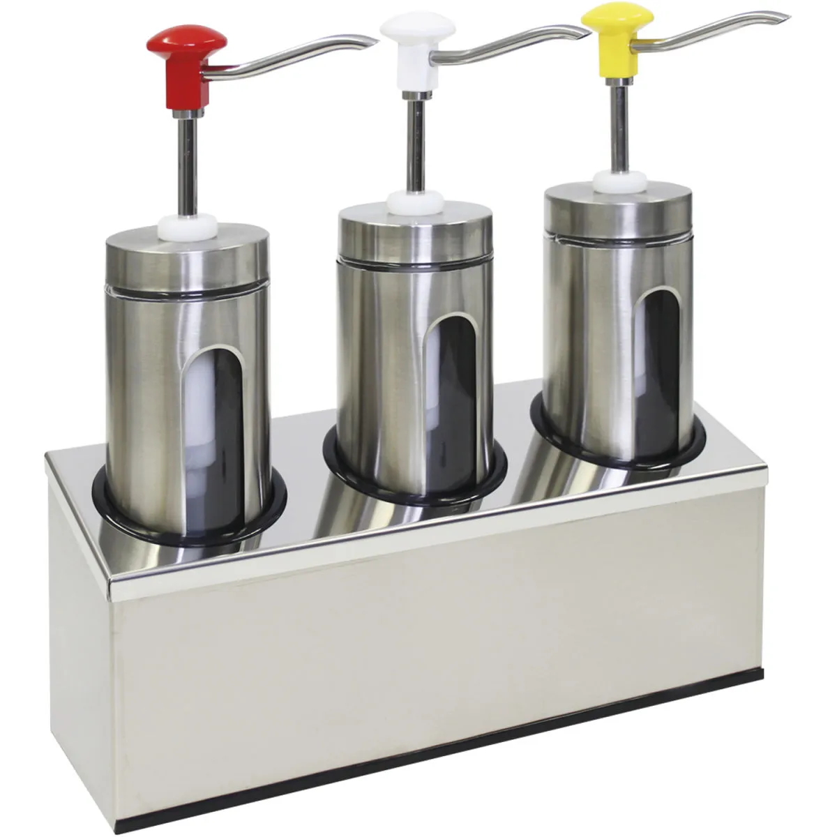 Schneider Dispenser a pompa e bottone; 2000 ml, 44x14x47 cm (LxLxH); acciaio inox