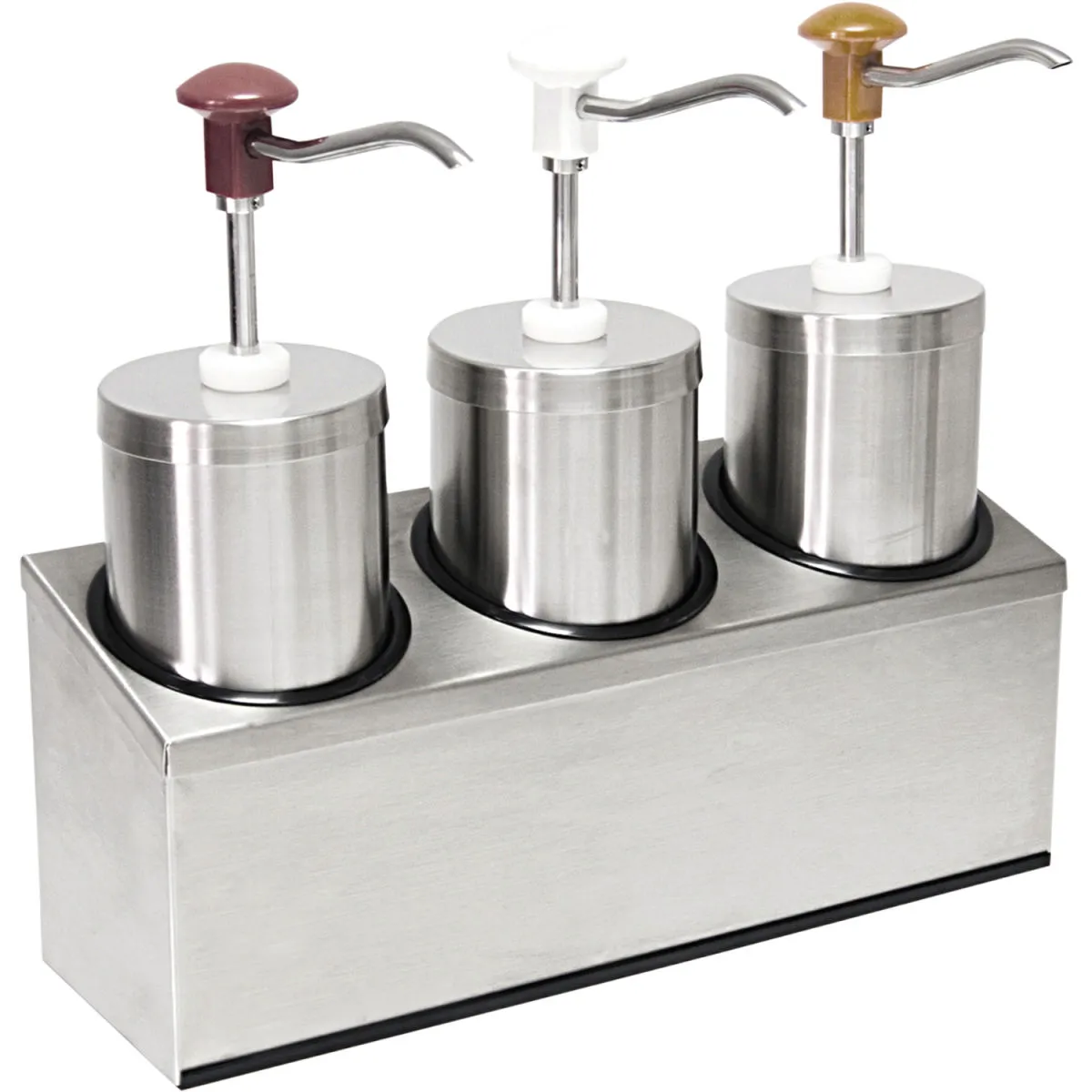 Schneider Dispenser a pompa e bottone; 2000 ml, 44x14x41 cm (LxLxH); acciaio inox