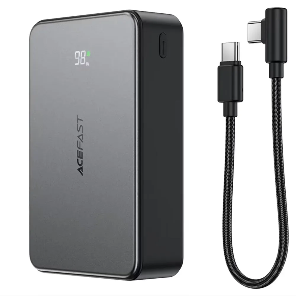 Batteria Esterna Acefast M29, 20000mAh, 22.5W, QC + PD, 1 x USB-A - 2 x USB-C, Nera
