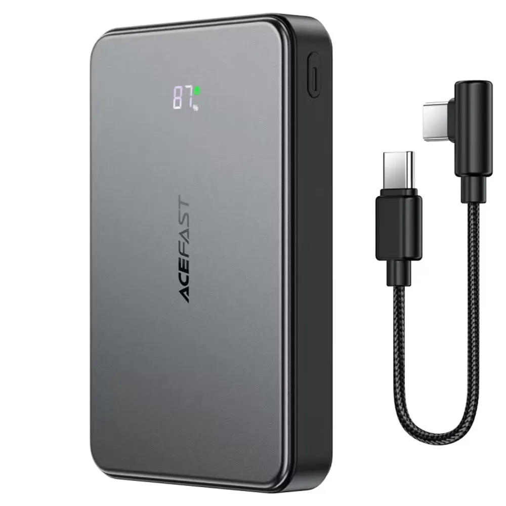 Batteria Esterna Wireless Acefast M31, 10000mAh, 22.5W, QC + PD + FQI, 1 x QI - 1 x USB-A - 2 x USB-C, Nera