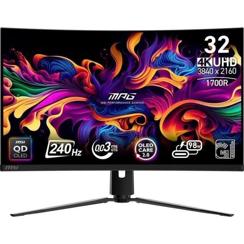 Monitor PC MSI MPG 321CURX QD-OLED 31,5" UltraHD 4K 240Hz Curvo QD-OLED USB-C 0,03ms