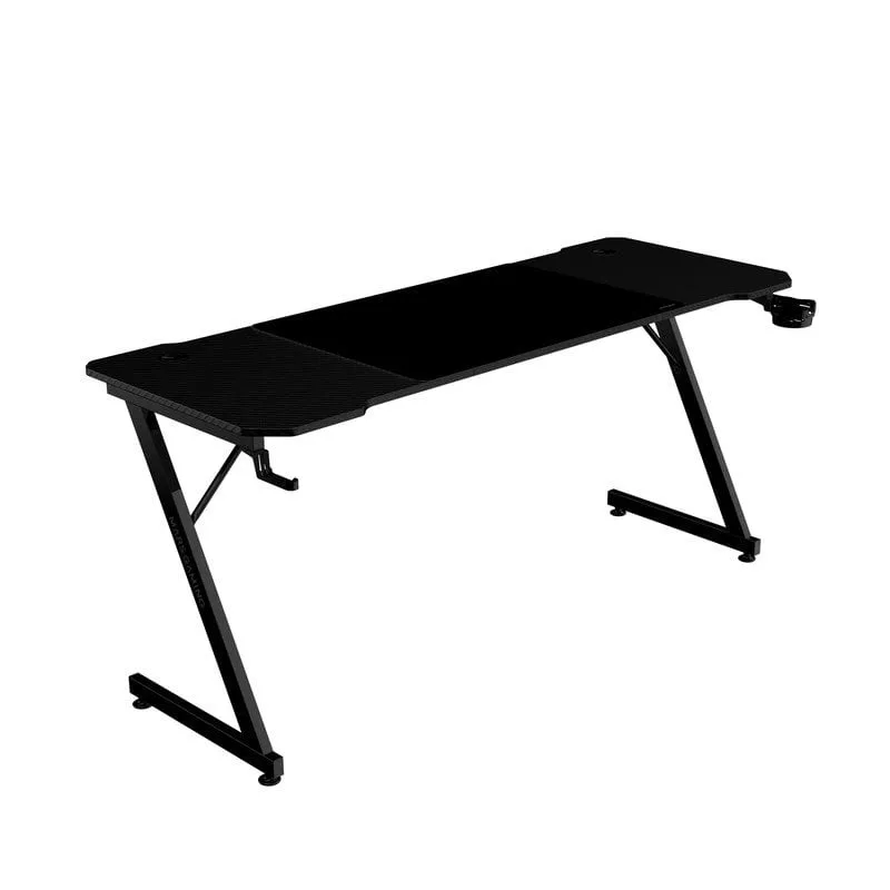 Mars Gaming MGD-X160 Tavolo Ergonomico XXL Tappetino per Mouse Cuffie e Porta Bevande 160x60cm Nero