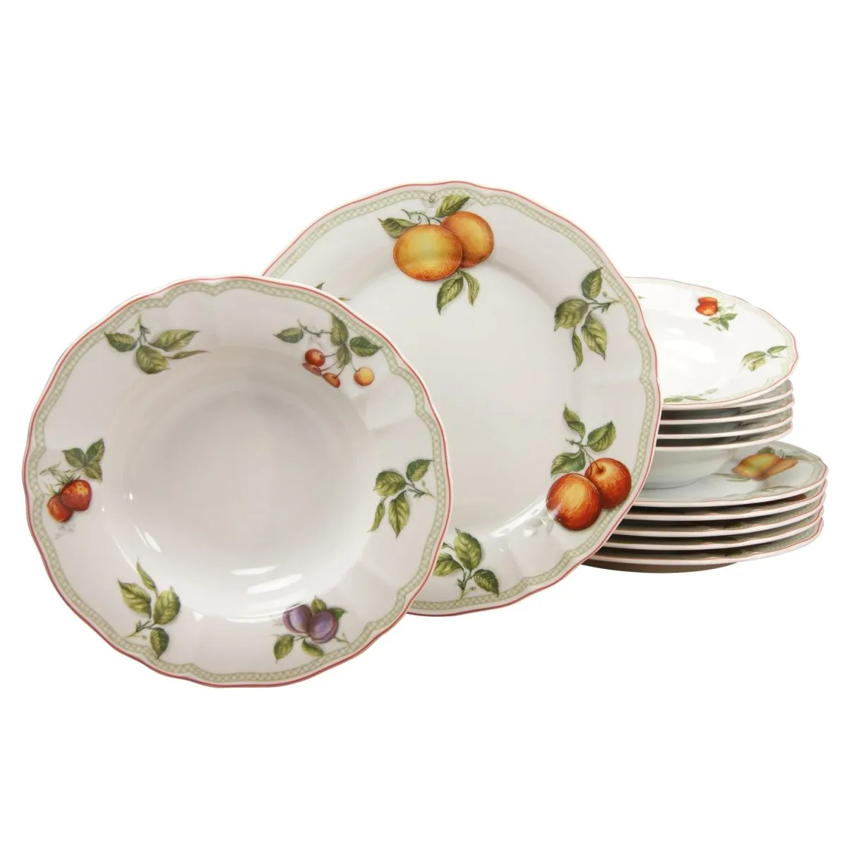 creaTable Flora Orchard - servizio da tavola 12 pezzi; bianco