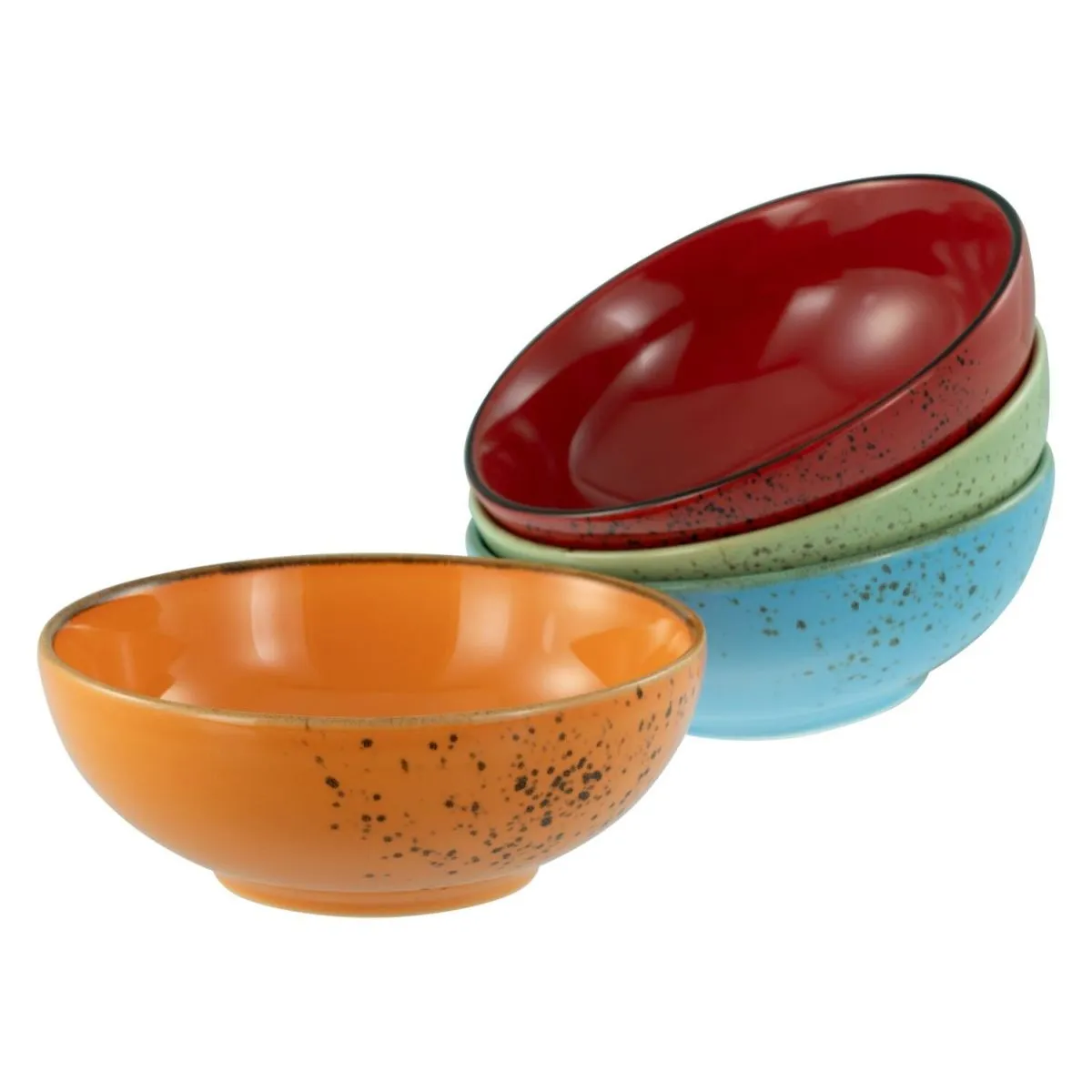 4x CreaTable Collezione Natura - Ciotola per frullati 4 pz.; 400 ml, 16.5x6 cm (ØxH); arancione/rosso/blu/verde; rotonda; 4 pz. / Pacco