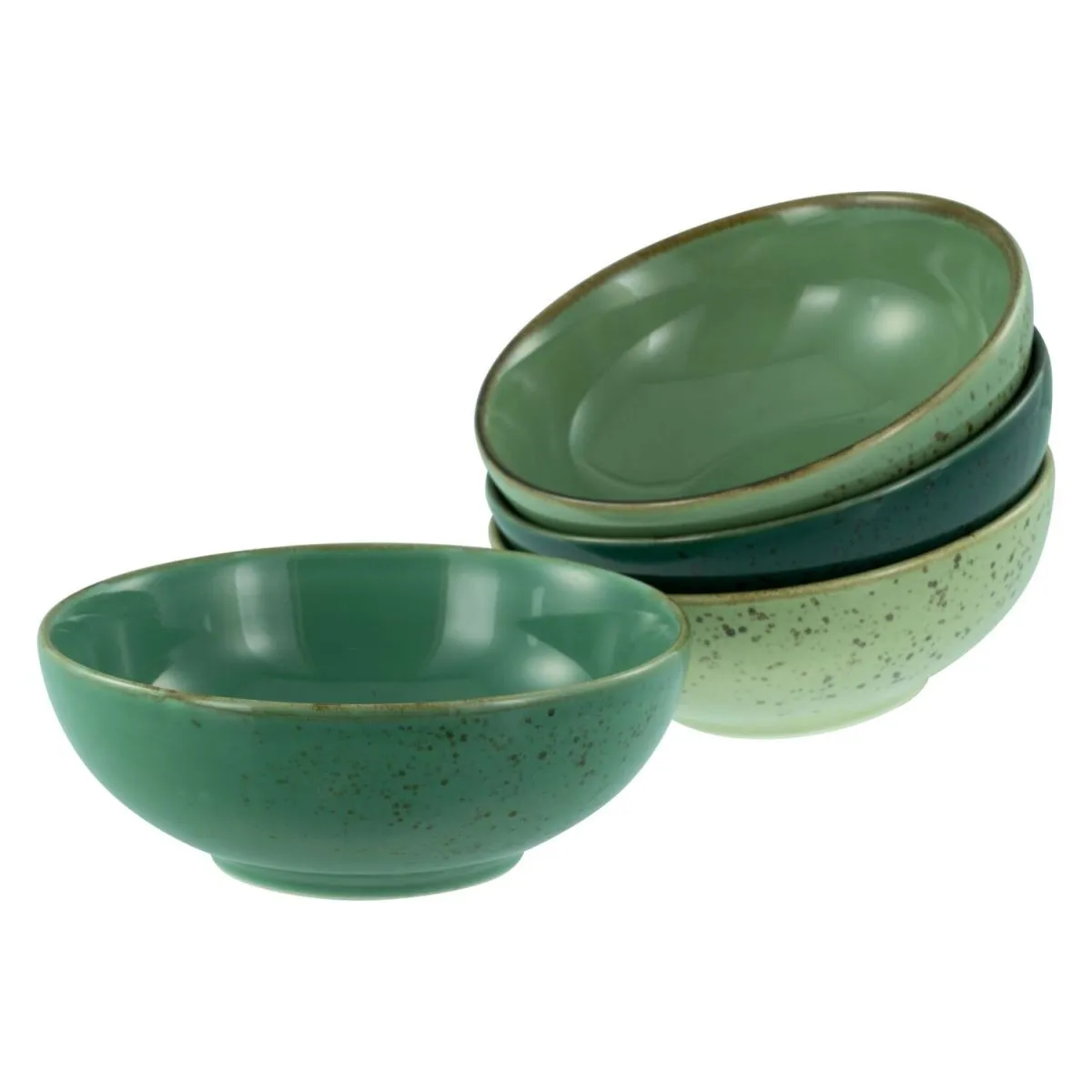 4x CreaTable Collezione Natura - Ciotola per frullati 4 pz.; 400 ml, 16.5x6 cm (ØxH); verde; rotonda; 4 pz. / Pacco