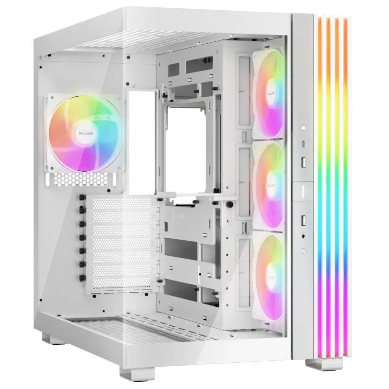 silenzio! LIGHT BASE 600 LX ARGB Midi Tower ATX Doppio Vetro Temperato USB-C Bianco