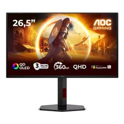 Monitor 26,5" ( OLED 2560x1440 QHD 2K 360Hz ) Black e Red Q27G4SDR