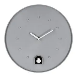 Orologio da parete (30x8cm) con cucù DAMIAN Grigio 0185560