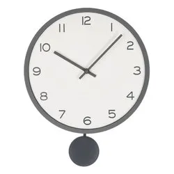 Orologio da parete (30x5,5cm) con pendolo BAYRON Grigio 0185550