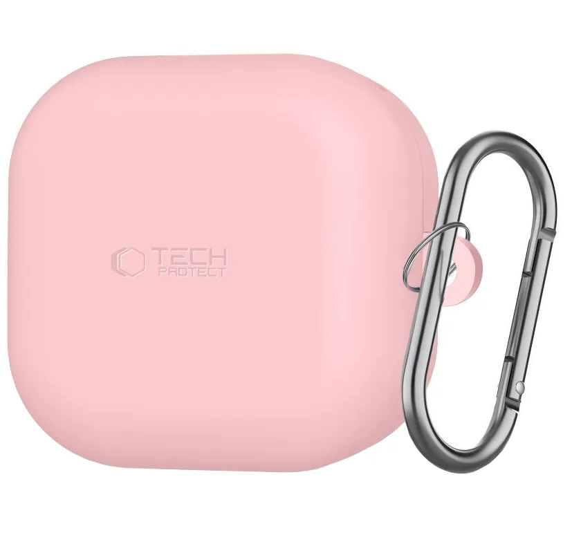 Custodia Tech-Protect Silicone Hook per Samsung Galaxy Buds4 / Buds4 Pro, Rosa