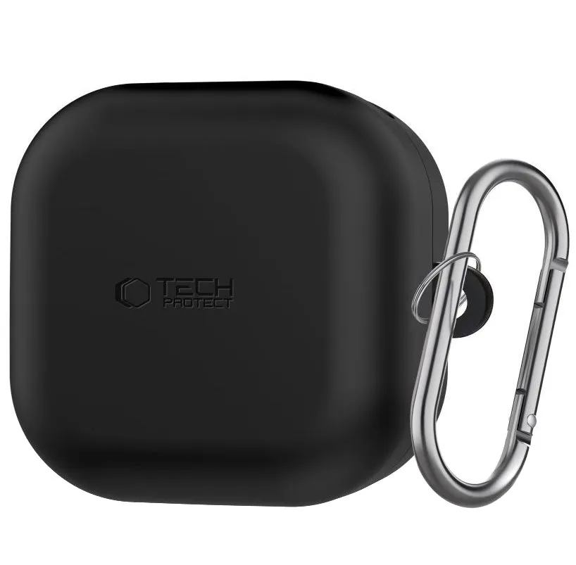 Custodia Tech-Protect Silicone Hook per Samsung Galaxy Buds4 / Buds4 Pro, Nera