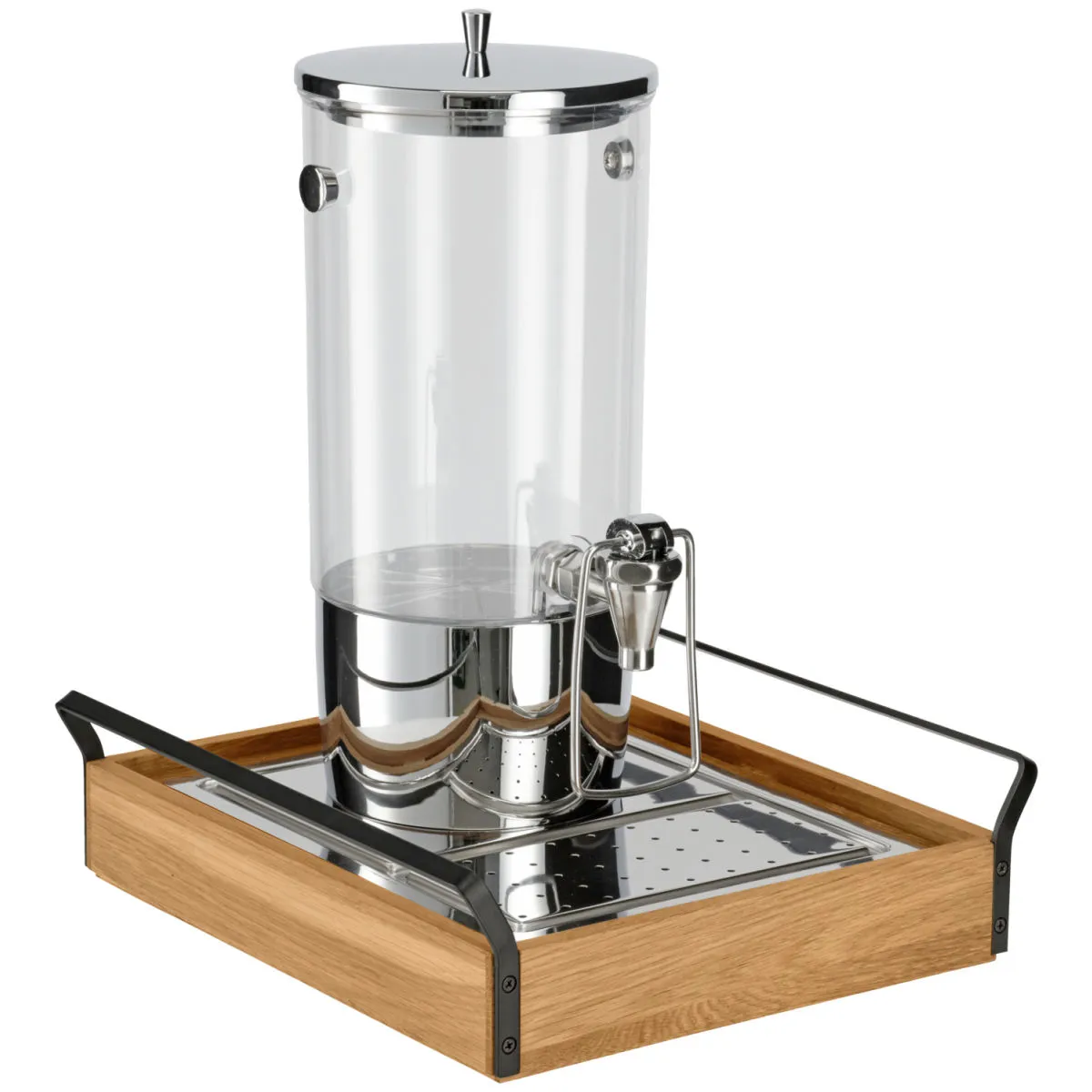 VEGA Dispenser succhi di frutta Esino singolo, GN 1/2, 4l; 35.4x38.6x42 cm (LxLxH); quercia/nero/acciaio inox